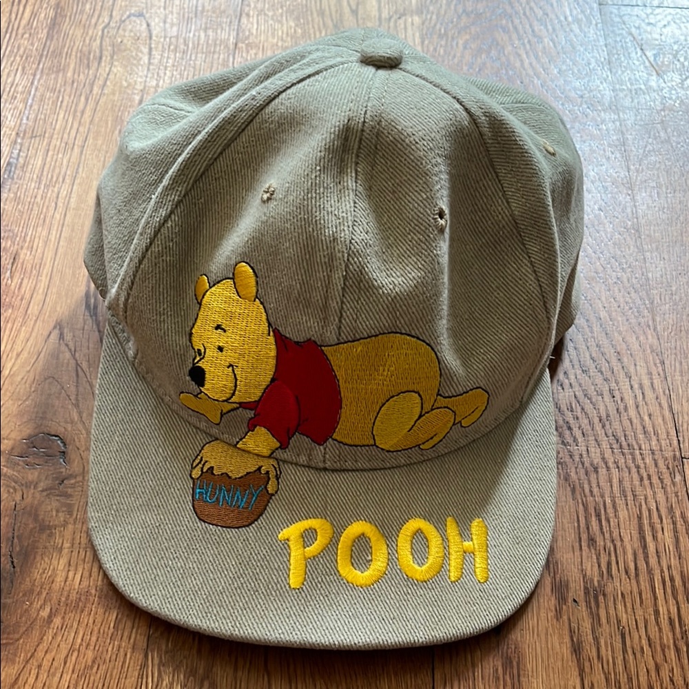 Pooh Tan Cap with Embroidered Design